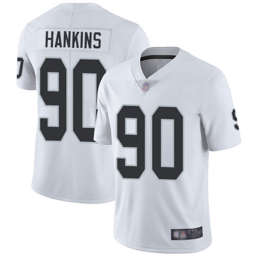 Men Oakland Raiders Limited White Johnathan Hankins Road Jersey NFL Football #90 Vapor Jersey->women nfl jersey->Women Jersey
